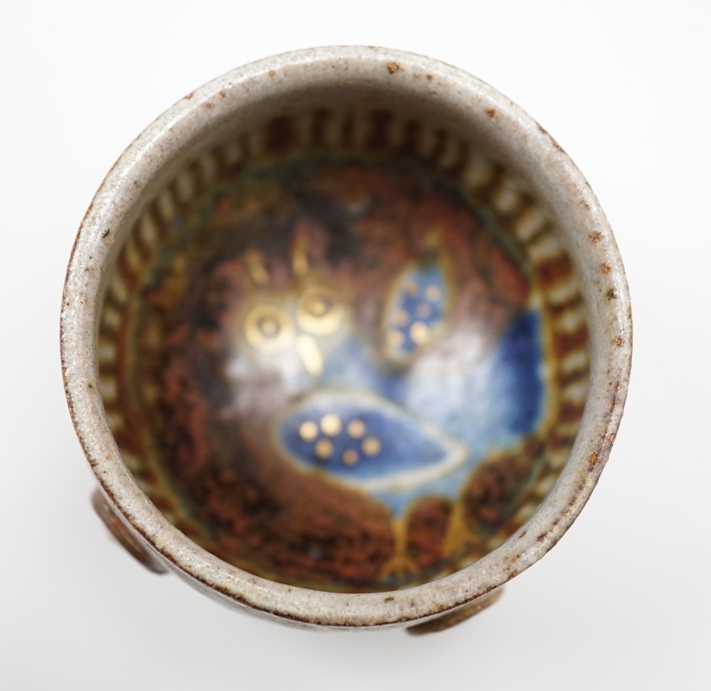 Eric James Mellon (1925-2014) - a studio pottery tea bowl no.7979, 7cm tall